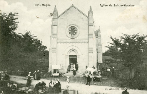 Eglise de Sainte-Macrine à Magné. Marais potevin
