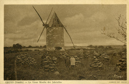 Le vieux moulin des Jabrielles à Grues. Marais poitevin