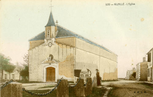 Nuaillé-d'Aunis, l'Eglise. Marais poitevin