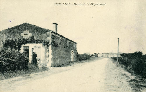 La route de Saint-Sigismond à Liez. Marais poitevin