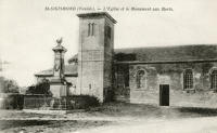852 Saint-Sigismond – L'Eglise et le Monument aux morts. Marais poitevin 