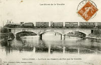 853 Velluire – Le pont de chemin de fer sur La Vendée. Marais poitevin 