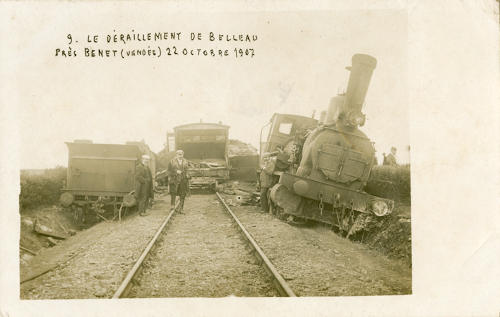 Le déraillement de Belleau près Benet (Vendée) le 22 octobre 1907. Marais poitevin