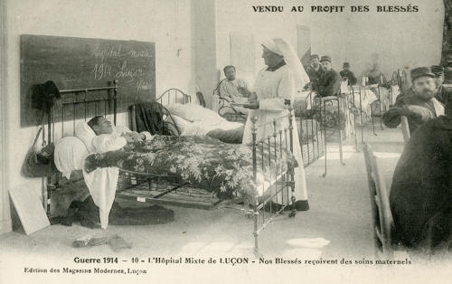 Guerre 1914 - L'Hôpital mixte de Luçon. Marais poitevin