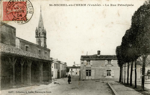 Saint-Michel-en-l'Herm - La Rue principale. Marais poitevin