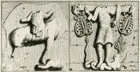 1315 Gravure représentant des sculptures de portail de l'Eglise de Benet. Marais poitevin 
