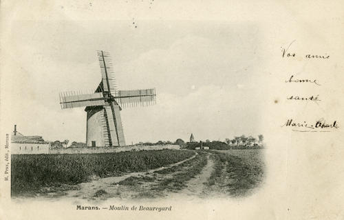 Marans - Moulin de Beauregard. Marais poitevin