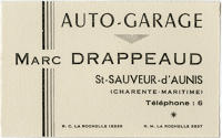 2200 Saint-Sauveur-d'Aunis. Carte de visite garage Drappeaud. Marais poitevin 