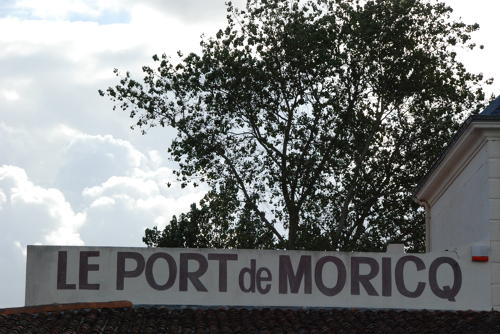 Angles. Le port de Moricq, pancarte. Marais poitevin.