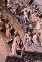 2704 Benet. Détail de la façade de l'église. Marais poitevin. 