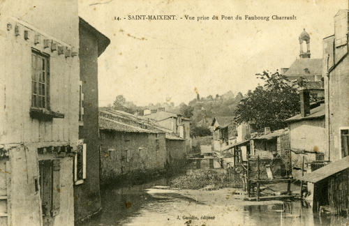 Saint-Maixent - Vue prise du Pont du Faubourg Charrault