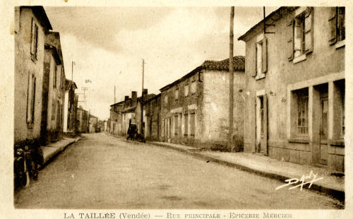 La Taillée - Rue principale, Epicerie Mercier. Marais poitevin