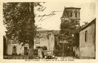 3935 Benet - L'Eglise vue de la route de Coulon . Marais poitevin 