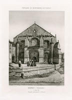 3963 Benet - Facade principale de l'Eglise. Marais poitevin 