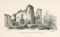 3964 Benet - Ruines du château dessinées en 1848. Marais poitevin 