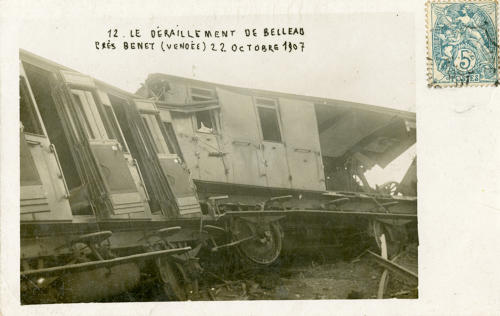 Benet - Le déraillement de Belleau, 22 octobre 1907. Marais poitevin