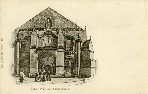 Benet - L'Eglise romane. Marais poitevin