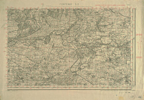 Carte d'Etat-Major Fontenay-le-Comte n° 141 type 1889