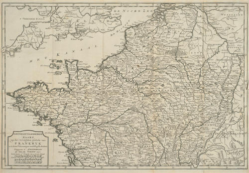 Carte du Nord de la France publiée à Amsterdam par Isaak Tirion - Milieu 18e siècle