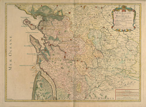 Généralités de La Rochelle - Carte début 18e siècle