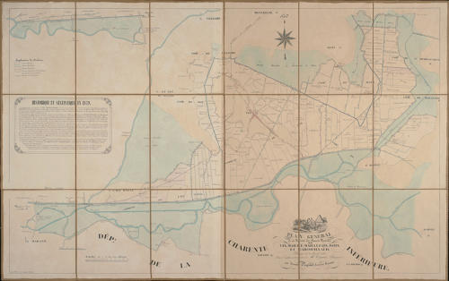 Plan général de la société des Marais desséchés - 1839