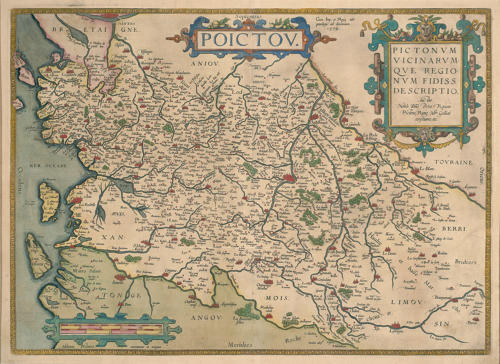 Carte du Poitou - 16e siècle