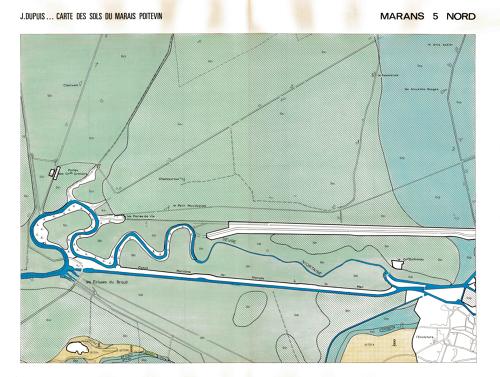 Carte des sol du Marais poitevin. Marans 5 Nord, dressée fin des années 1970