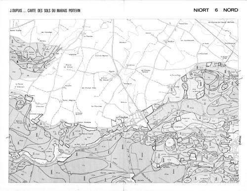 Carte des sol du Marais poitevin. Niort 6 Nord, dressée fin des années 1970