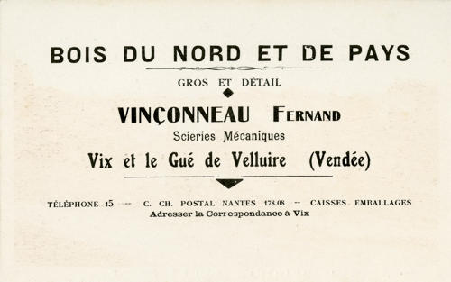 Le Gué-de-Velluire - Scierie F. Vinçonneau.