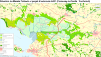 5461 Situation du Marais poitevin et projet d'autoroute A831 (Fontenay-le-Comte / Rochefort) 