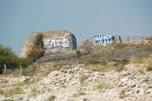 La Tranche-sur-Mer - Blockhaus tagué sur la dune