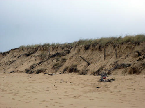 La Faute-sur-Mer - La dune a subi les assauts de la tempête du 4 janvier 2013