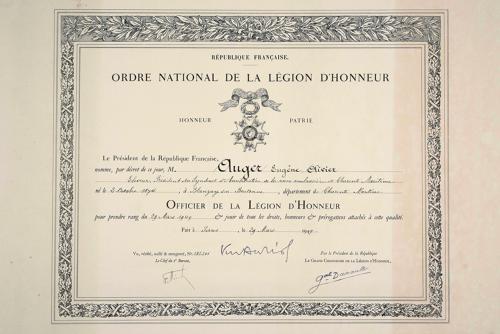 Diplôme de l'Ordre national de la Légion d'Honneur - 1949
