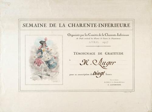 Semaine de la Charente-Inférieure, témoignage de gratitude - 1917