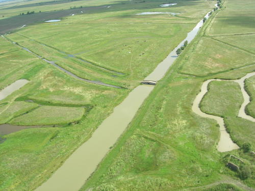 Vue aérienne de la Commune de Champagné les marais