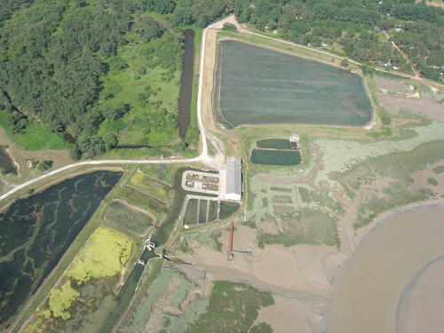 Vue aérienne de la Pointe d'Arcay