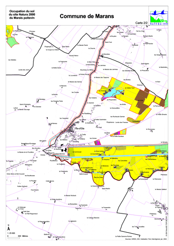 Occupation du sol du site Natura 2000 du Marais poitevin en 2004: commune de Marans est (carte 2/2)