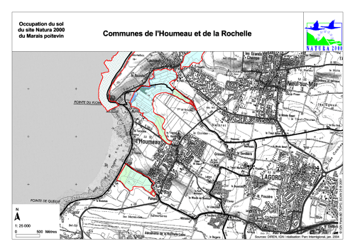Occupation du sol du site Natura 2000 du Marais poitevin en 2004: commune de la Rochelle