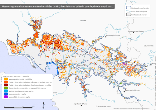 Mesures agro-environnementales territorialisées (MAEt) dans le marais poitevin pour la période 2007 à 2011