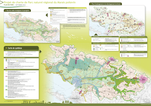 Plan de Parc - Carte de synthèse, plan des unités écologiques et paysagères, plan d'aménagement et de développement territorial