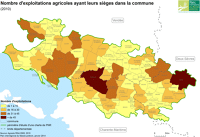 13709 Nombre d'exploitations agricoles ayant leurs sièges dans la commune  en 2010 