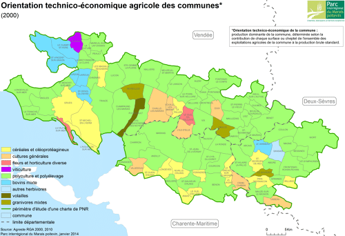 Orientation technico-économique agricole des communes en 2000