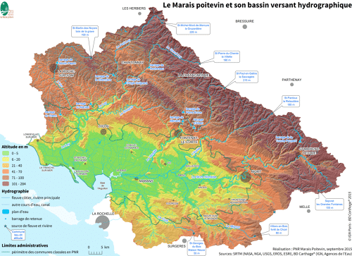 Le Marais poitevin et son bassin versant hydrographique