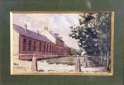 École de l'Île-d'Elle, peint par G. Chauvet