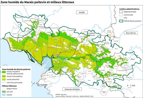 Zone humide, milieux littoraux et ZPS du Marais poitevin