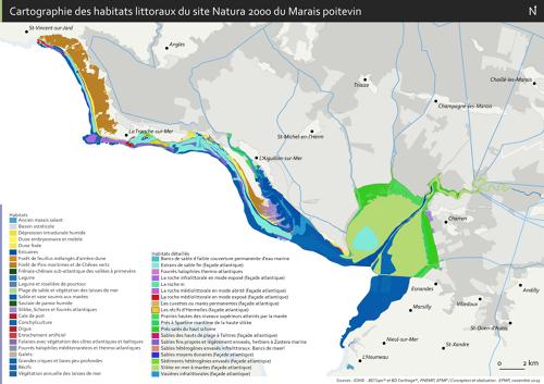 Cartographie des habitats littoraux détaillés du site Natura 2000 du Marais poitevin
