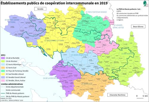 Etablissements publics de coopération intercommunale en 2019