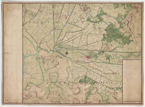 Carte contenant une partie du bas Poitou et de l'Aunis où se trouve Marans et l'embouchure de la Seyvre Niortaise. 20e quarré de la carte générale.