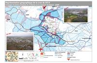 13885 Représentation géographique de la crue de 2014. Campagne de photos aériennes du 19/20/2014 sur la commune de Damvix 