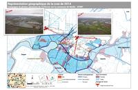 13888 Représentation géographique de la crue de 2014. Campagne de photos aériennes du 19/20/2014 sur la commune de Maillé 